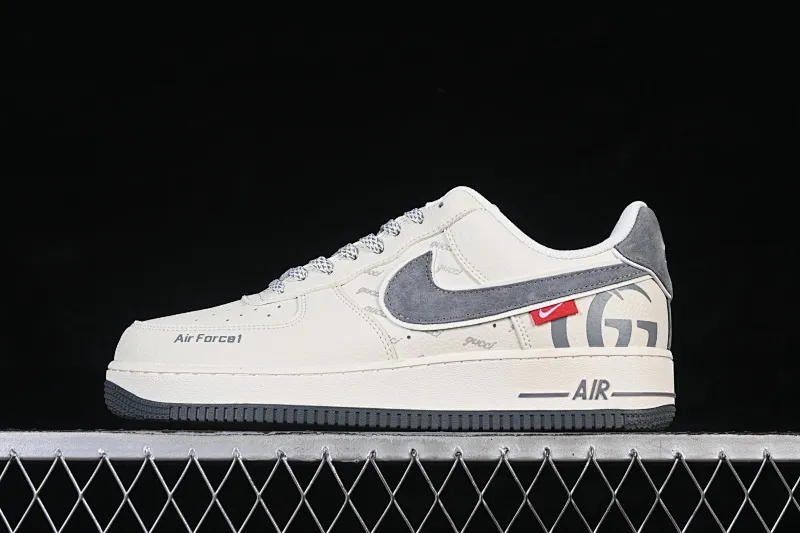All categories Nk Air Force 1 Air Force series Nk Air Force 1 Low Air Force low-top Nike Air Force 1'07 Low Gucci joint rice gray pig leather Air Force 1 low-top casual sneakers XL1982-330